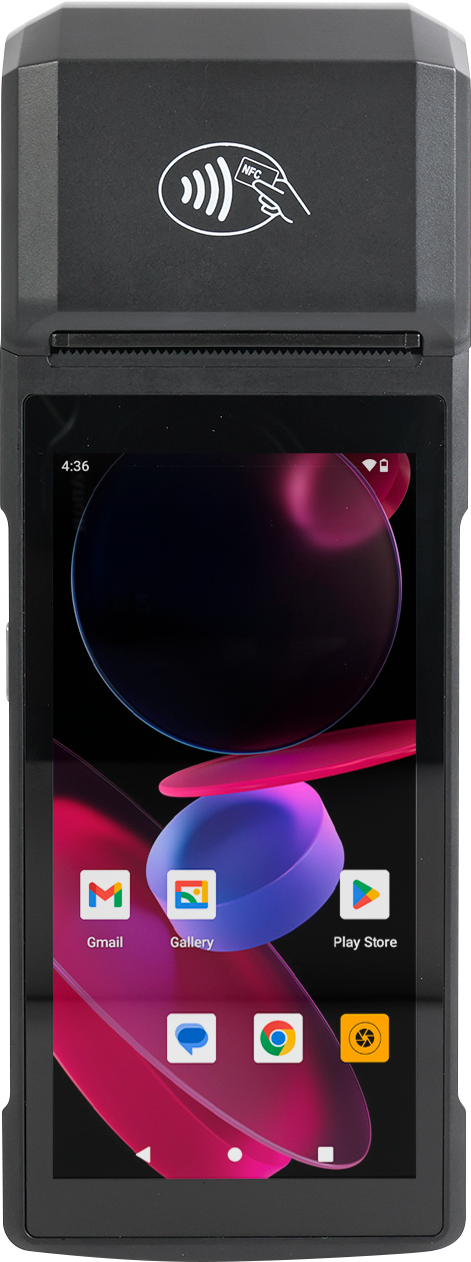 H10 Android POS Terminal with 58mm Receipt Printer