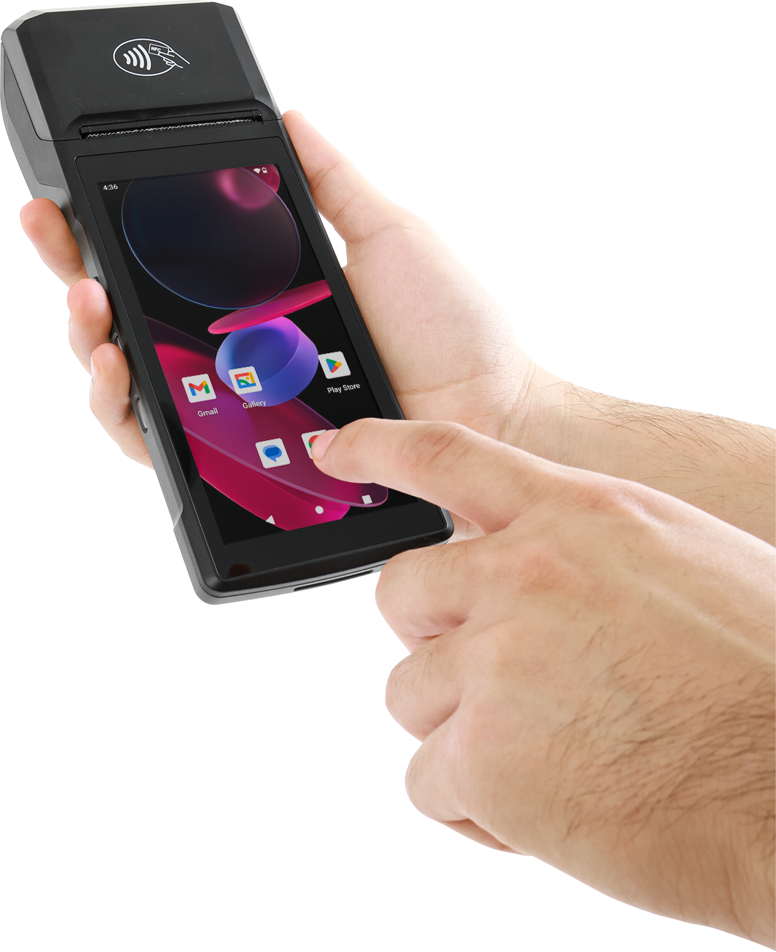 H10 Android POS Terminal with 58mm Receipt Printer