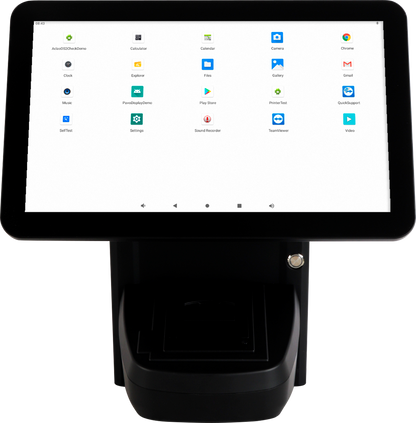 M9A Dual 15.6” Android Countertop POS System with Receipt Printer