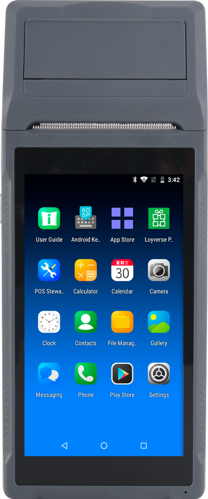 Q2i Android 11 POS Terminal with 58mm Receipt Printer & 1D Barcode Scanner
