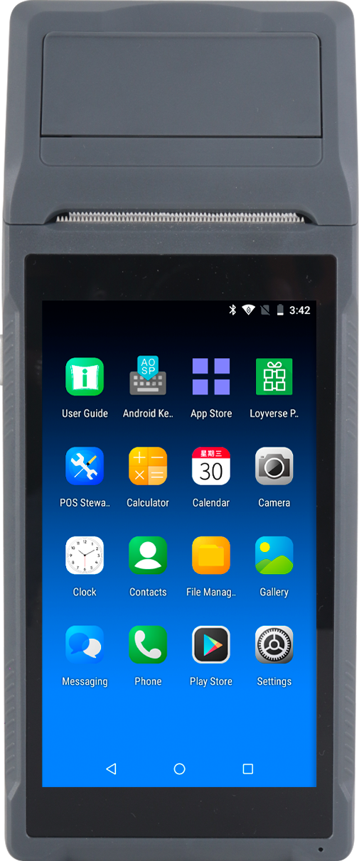 Q2i Android 11 POS Terminal with 58mm Receipt Printer & 1D Barcode Scanner