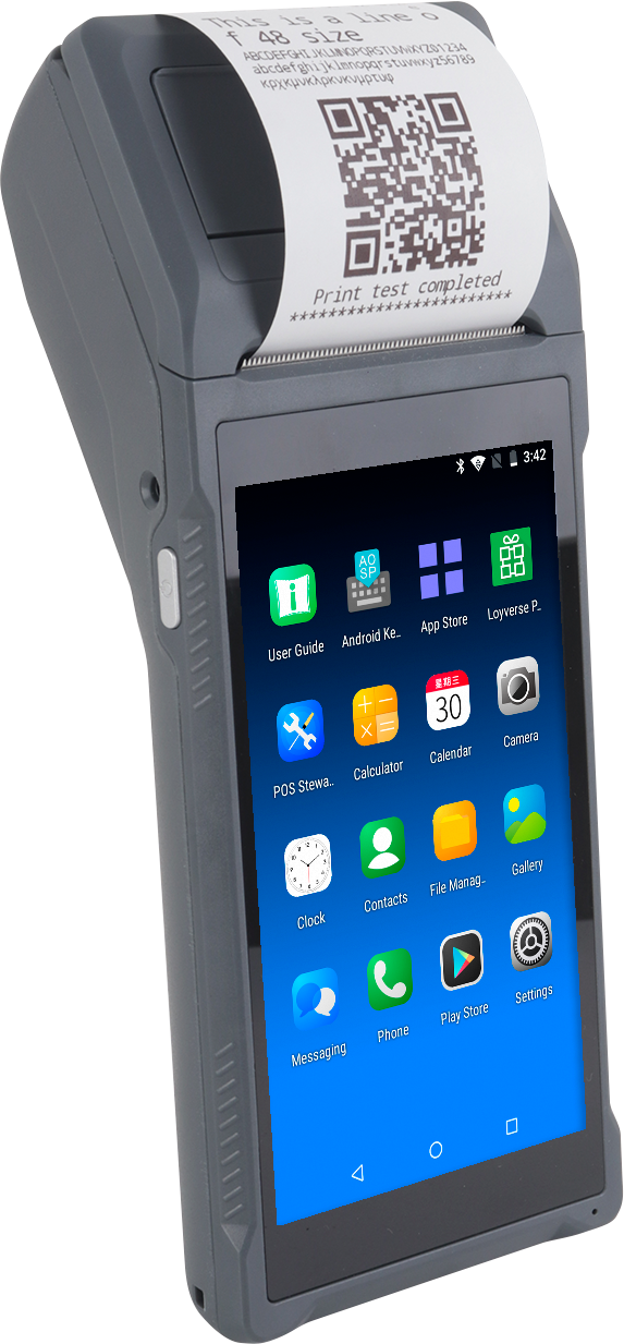 Q2i Android 11 POS Terminal with 58mm Receipt Printer & 1D Barcode Scanner