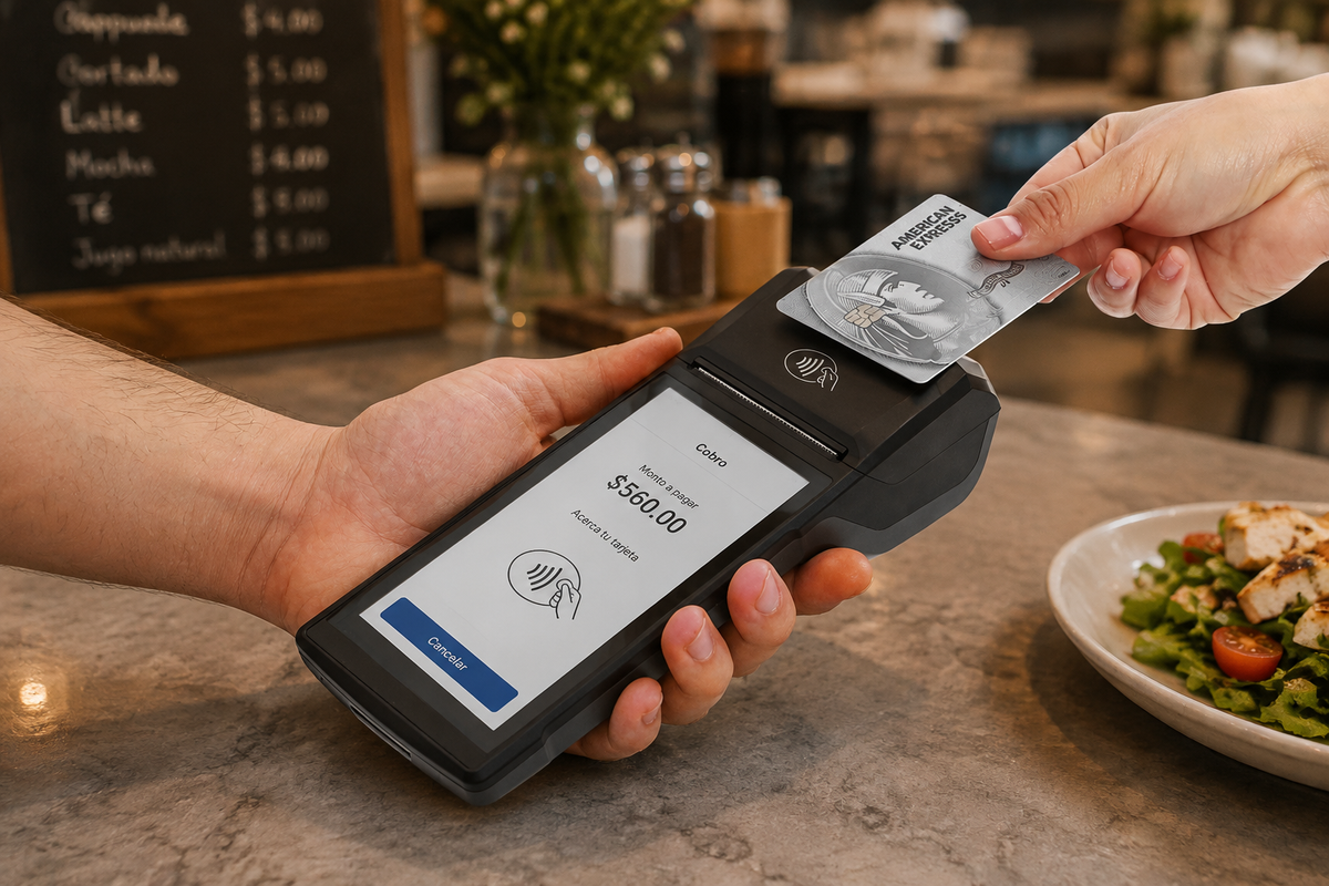 Mobile POS at a restaurant bar