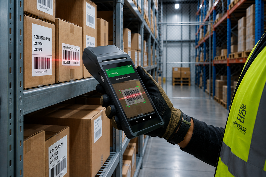 Scanning packages with a mobile POS