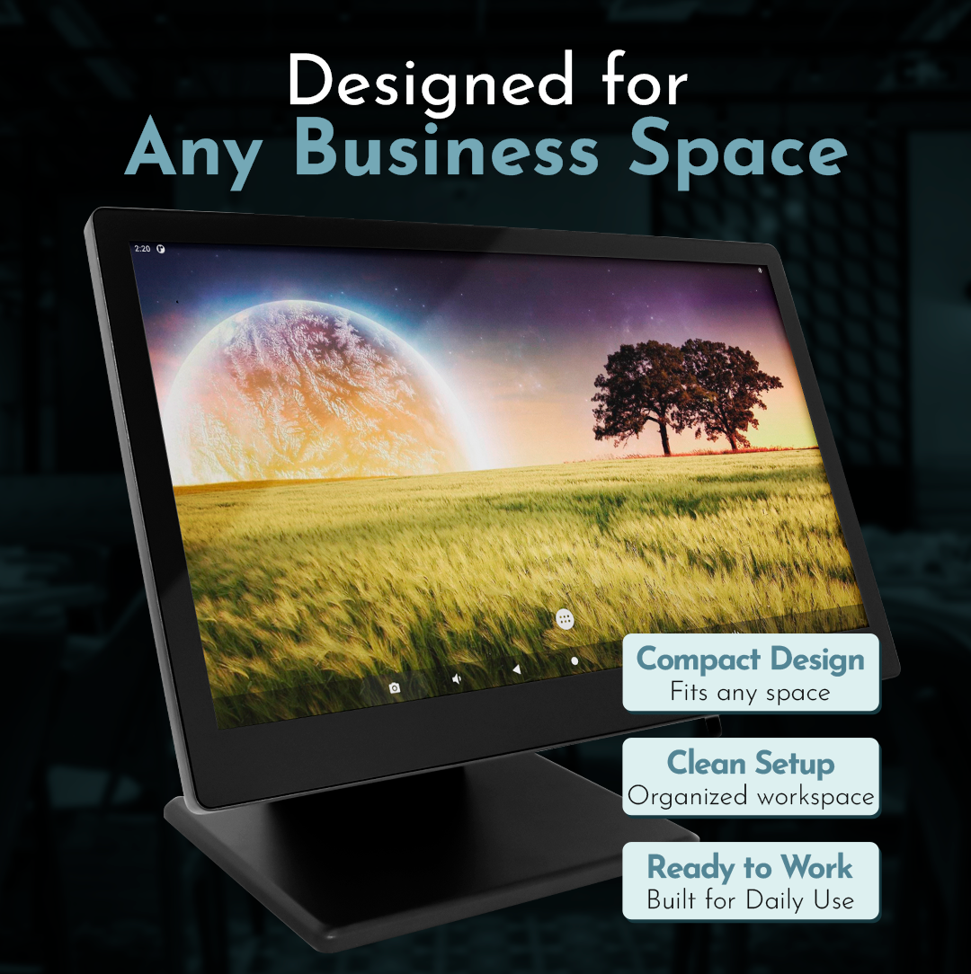 M8A Android 10 POS System – 15.6” Touchscreen Terminal for Retail & Restaurant