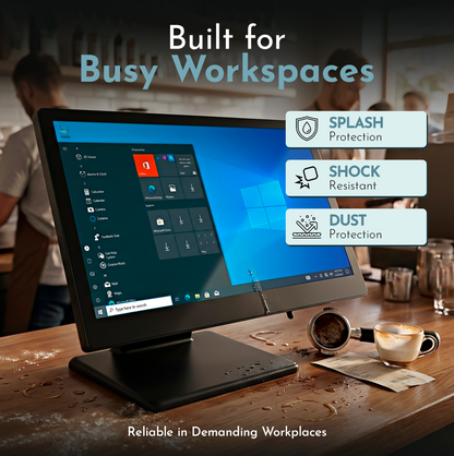 M8W Windows 10 POS System – 15.6” Touchscreen Terminal for Retail & Restaurant