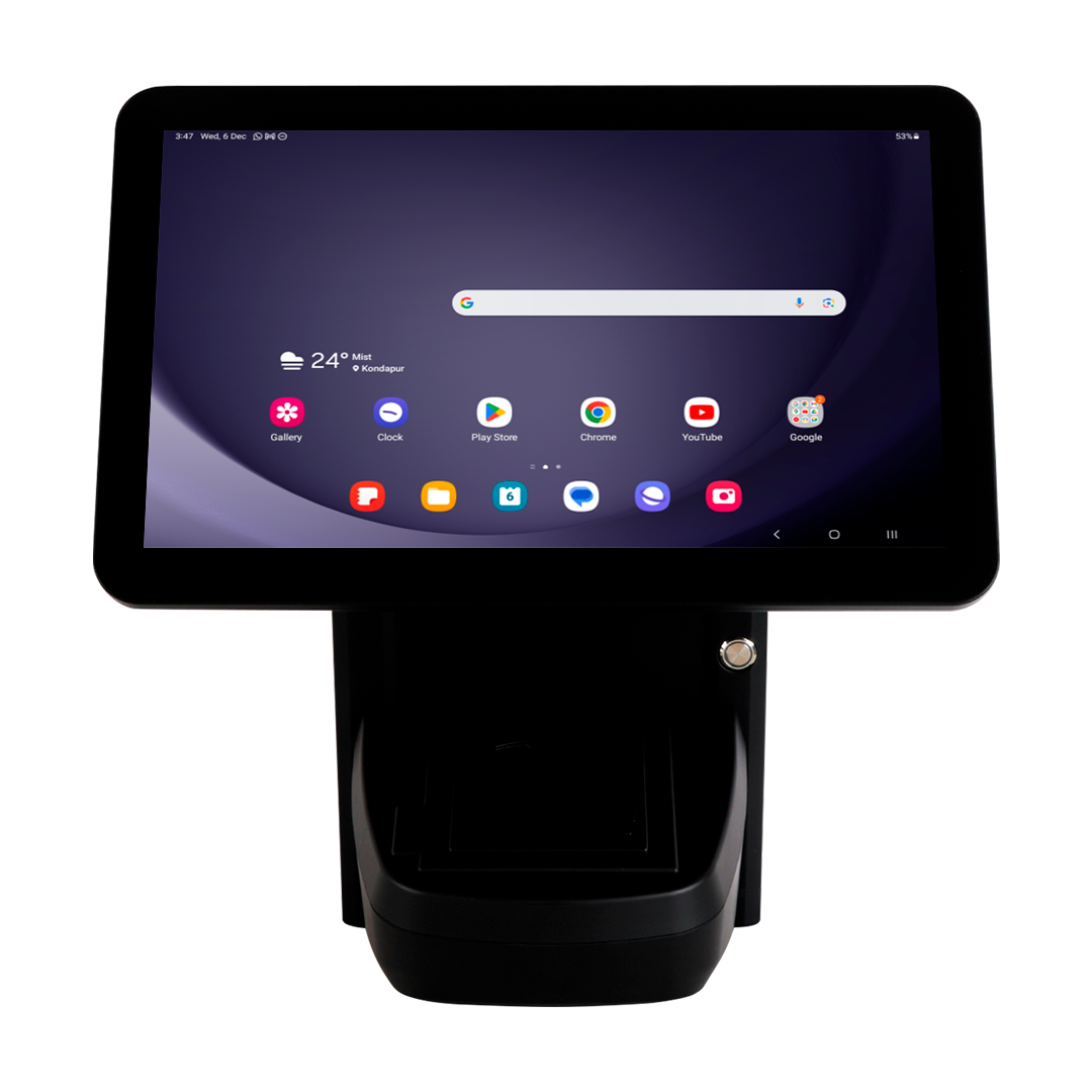 M9A Dual 15.6” Android Countertop POS System with Receipt Printer