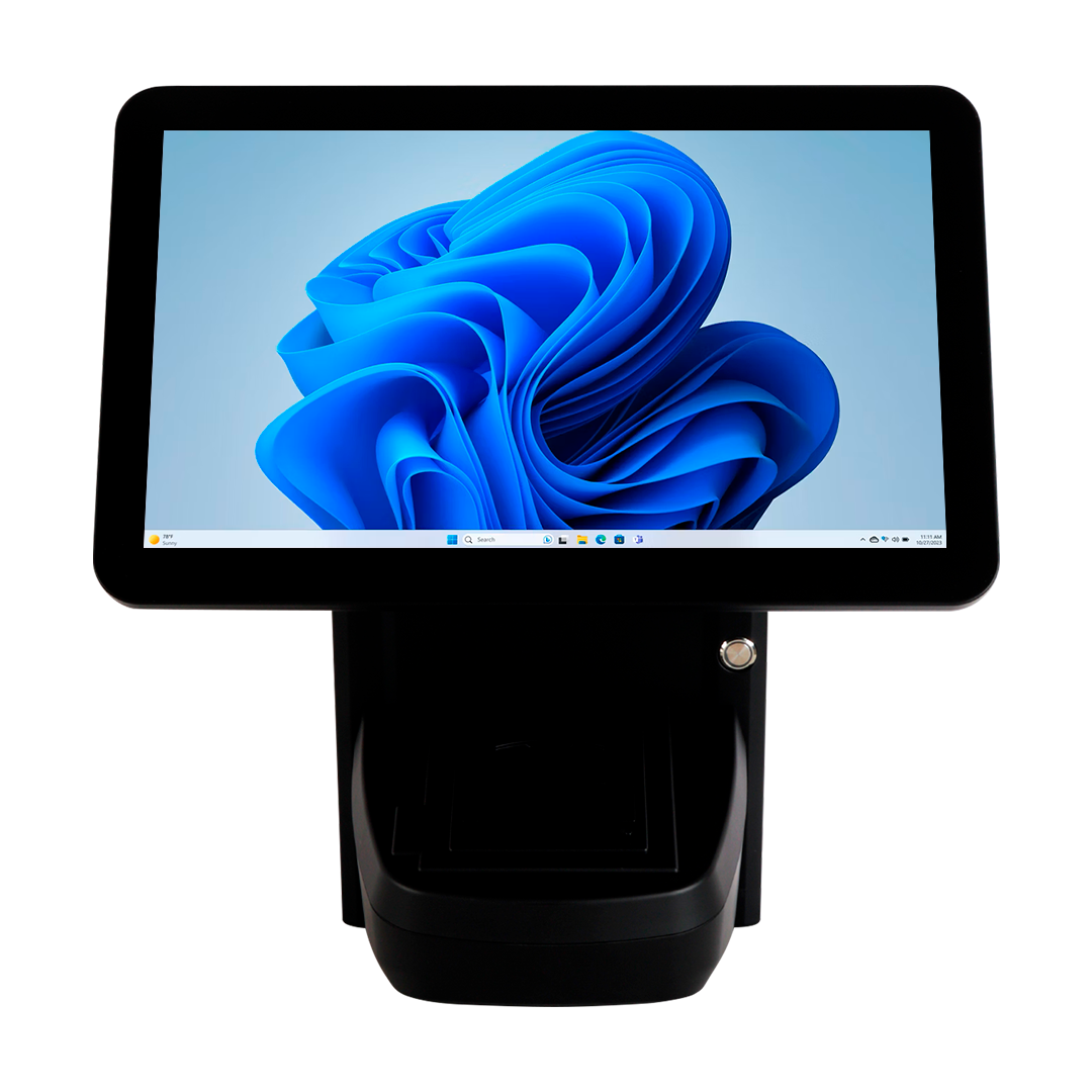 M9W Dual 15.6” Windows Countertop POS System with Receipt Printer