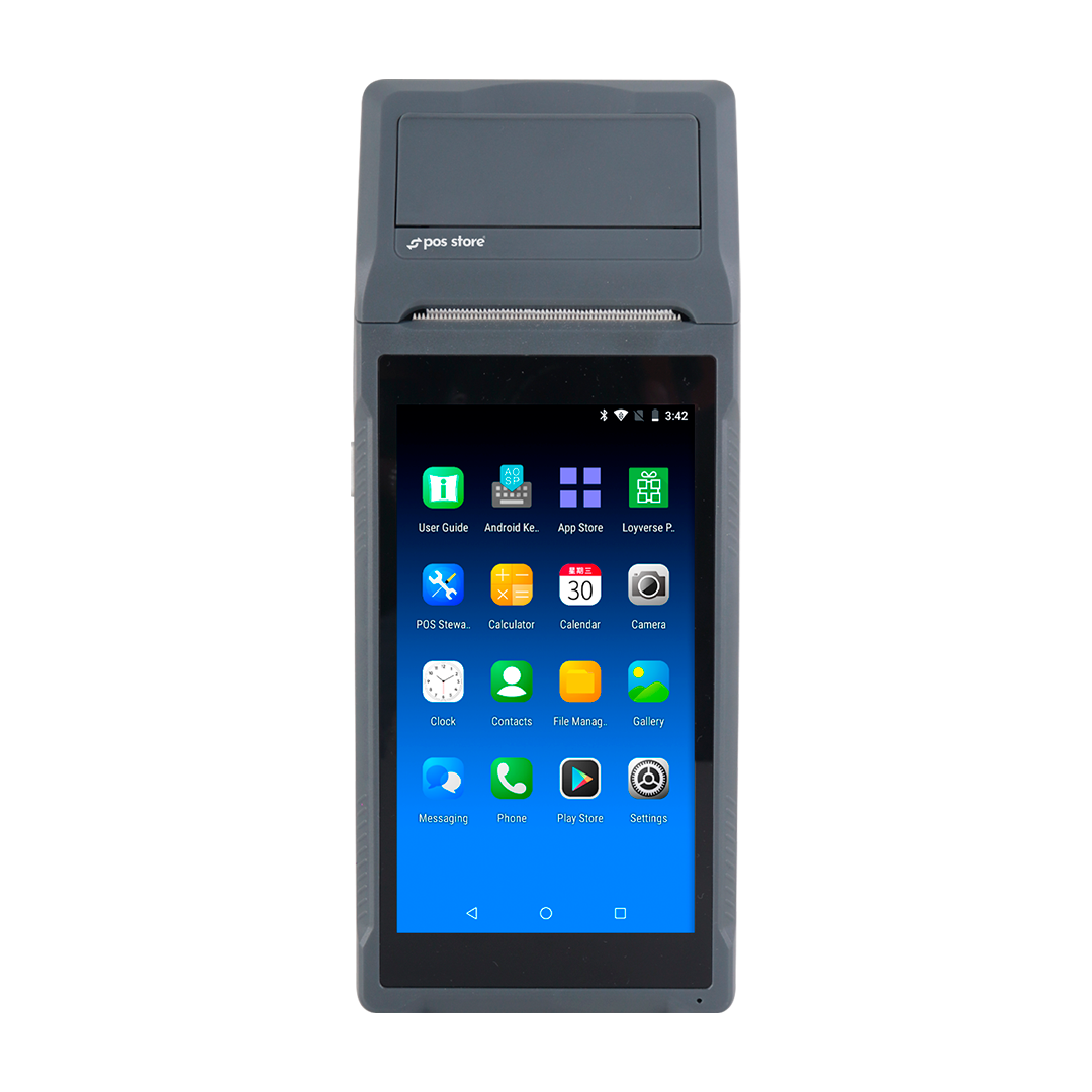 Q2i Android 11 POS Terminal with 58mm Receipt Printer & 1D Barcode Scanner